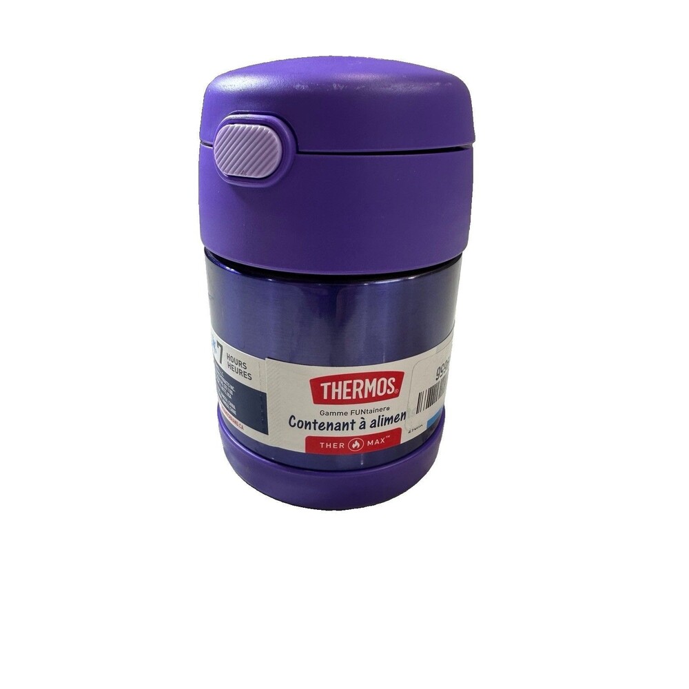 Thermos 10 oz. Vacuum Insulated Stainless Steel Food Jar Purple Stainless Steel